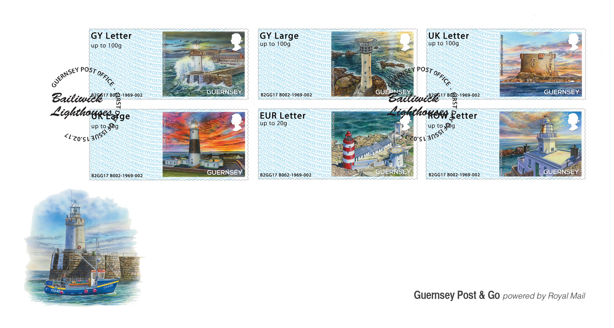 First Day Cover Bailiwick Lighthouses